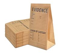 25 Pack Paper Evidence Bags 9.45 * 5 * 3 inch Crime Scene Paper Evidence Bag for Receipts (25)