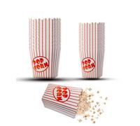 25 Pack Popcorn Boxes Movie Night Popcorn Bags for Party Red and White Popcorn Bags for Popcorn Vintage Snack Box Concession and Carnival Party Supplies, Individual Popcorn Bucket Containers (25)
