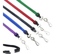 25 Pack - Premium Breakaway Lanyards for ID Badges - Metal Swivel J Hook - 3/8” Wide - 36 Inch Length - Flat Woven by Specialist ID (Assorted Colors)