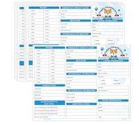 25 Pack Puppy Record Cards 8.3 x 11 Inch Dog Canine Health Record Books Dogs Health Records and Recommendations Puppy Records Booklets Canine Healths Record for Medical Grooming Pet Care (Dog)