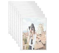 25 Pack Refill Sheets, 50 Photo Sleeves 6x8, 8 Ring Binder Pockets, Each Page Holds Two Pictures, Archival Photo Protectors