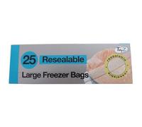 25 Pack Resealable Freezer Bags