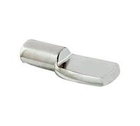 25 Pack Rok Hardware Heavy Duty 1/4 inch (6.35mm) Shelf Pin Spoon Shaped Cabinet Support Pegs Holder, Metal, Nickel Finish - ROKSP14N