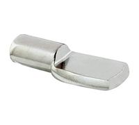 25 Pack Rok Hardware Heavy Duty 3/16" (5mm) Shelf Pin Spoon Shaped Cabinet Support Pegs Holder, Metal, Nickel Finish - ROKSP5N