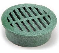 25 Pack - Round Grate, Green Foam Polyolefin, 4-In. - 13