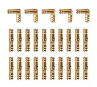 25 Pack Solid Brass Hinges 270 Degree Concealed Invisible Hinge for Box Ring Case Doll House Woodworking Project Antique Style