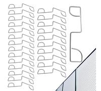 25 Pack Stainless Steel Fence Panel Clips - Heavy Duty Rustproof Garden Fence Brackets for Secure Panel Mounting, Windproof Wedge Clamps to Prevent Rattling