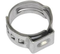 25 Pack Stainless Steel Single Ear O-Clip - 11.8mm To 13.8mm Diameter - Fixing