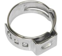 25 Pack Stainless Steel Single Ear O-Clip - 13.2mm To 15.7mm Diameter - Fixing