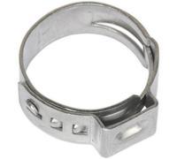 25 Pack Stainless Steel Single Ear O-Clip - 15.3mm To 18.5mm Diameter - Fixing