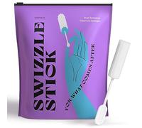 [25 Pack] Swizzle Stick Absorbing Sponge for Women - Ultra-Absorbent Post-Romance Cleanup Sponge to Stop The Drip - Long Handle, Easy Grip, Individually Packaged