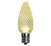 25 Pack Warm White C9 LED Replacement Bulbs Faceted Warm White LED Christmas Light Bulb 5 Diodes in Each Bulb Fits E17 Socket Commercial Grade Indoor and Outdoor Use