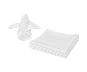 25 Pack White Dinner Napkins Table Linen Cloth Fabric Hotel Wedding 50 x cm vida