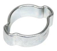 25 Pack Zinc Plated Double Ear O-Clip - 11mm To 13mm Diameter - Hose Pipe Fixing