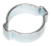 25 Pack Zinc Plated Double Ear O-Clip - 15mm To 18mm Diameter - Hose Pipe Fixing