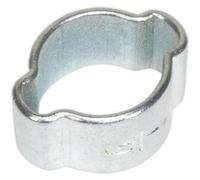 25 Pack Zinc Plated Double Ear O-Clip - 7mm To 9mm Diameter - Hose Pipe Fixing