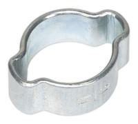25 Pack Zinc Plated Double Ear O-Clip - 9mm To 11mm Diameter - Hose Pipe Fixing