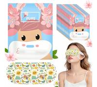 25 Packs Self Heating Eye Mask, Disposable Steam Eye Mask for Dry Eyes, Sleep Warming Eye Mask with Soft Ear Loops, Soothing Warm Compress for Relaxation, Migraines, Tired Eyes & Travel (Unscented)