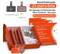 25 Pair MTB Bicycle Disc Brake Pads Resin/Metal/Ceramic Road Bike Hydraulic Brake Pads Universal for Shimano SRAM AVID ZOOM B01S LE-11 Resin