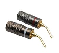 25 Pairs/ 50 Pcs Banana Plugs 24K Gold Plated Banana Speaker Connectors Screw Lock Banana Connector(24 Pieces)