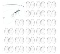 25 Pairs Push in Eyeglass Nose Pads Clear Anti Slip Nose Bridge Pads Replacement Soft Silicone Glasses Noses Pad for Rimless Frameless Eyewear Frames