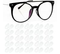 25 Pairs Silicone Glasses Nose Pads, Non-Slip Adhesive Nose Cushions for Eyeglasses and Sunglasses, D-Shaped Stick-On Nose Grips, Soft Replacement Nose Protectors, Spectacle Comfort Accessories