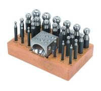 25 pc Doming Block and Punch Set Made of Steel Dapping in Stock Free P&P