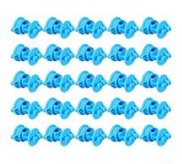 25 Pc Plastic Fence Insulators with Adjustable Screw Fit for Garden Fence Round Posts and Fiberglass T Posts (blue)