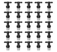 25 PCS 1/4 Inch Adjustable Irrigation Dripper Sprinklers, VooGenzek Micro Emitter Drippers with Tee Joint, for 4/7mm Garden Hose, Micro Watering Sprinklers for Garden, Lawn, Greenhouse, Gray