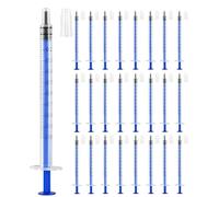 25 pcs 1ml Syringes, No Needle Syringe for Refilling and Measuring Liquids, Plastic Syringes With Luer Slip Tip, Individually Sealed with Measurement for Refilling, Feed Pets, Oral, Oil