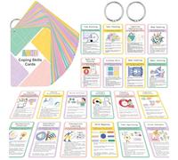 25 Pcs ADHD Coping Skills Cards Emotional Regulation Tool Time Management Therapy Stress Relief Calm Down Corner Supplies Focus Training ADHD Tools for Adults Teens