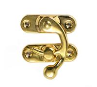 25 Pcs Antique Door Lock Buckles for Cupboards, Right Angle Latch Hook for Enhanced Security and Style (Gold)