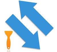 25 PCS Arrow Sticker Decal, Removable Adhesive Arrow Sign Directional, Social Distance Arrow Floor Sticker Sign for Office Market Hospital (Blue)