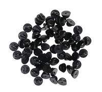 25 Pcs Black Metal Pin Backs, Cap Rubber Pin Backs Pin Lapel Pin Backs for Brooch Tie Hat Pin Back Clutch Backings Pin Replacement for Uniform Badges Pin Backing Holder Clasp Jewelry Making Pin Backs