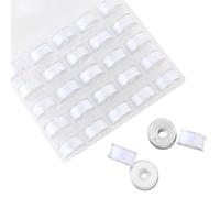 25 PCS Bobbins for Sewing Machine Threads Accessories Pre-Wound Bobbins Set for Brother/Babylock/Janome/Elna/Kenmore/Babylock/Singer/Handheld Sewing Machine (White)