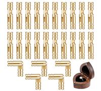 25 Pcs Brass Barrel Hinges,20x4 mm Small Hinges for Wooden Boxes,135 Degree Folding Hidden Hinge or Jewelry Box Cabinet Door Hinge Small Woodworking Projects