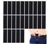 25 pcs Button Extender for Trousers, Waist Extender for Trousers, Button Extender, Firm and Durable, Easy to Disassemble, Ideal for Pregnancy, Weight Fluctuations and Postoperative, Black