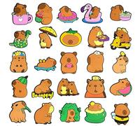 25 Pcs Capybara Charms for Croc,Capybara Clog Charms,Cute Animal Shoe Charm for Clogs Waterproof Capybaras Cartoon Decoration Accessories Kits Shoe Ornaments Gift Suitable to Kids,Teenagers,Adults