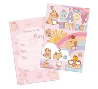 25 Pcs Capybara Party Invitations Set, Unique Animagic Pattern Birthday Party Invites Card, Capybara Gifts for Children Boys Girls Birthday Celebrations Activities Baby Shower