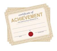25 PCS Certificate of Achievement Awards Certificates of Completion - 8 x 10 Inches Student of Month Diploma for Gold Stars Award Certificates for Preschool & Kindergarten Graduation (pink1)