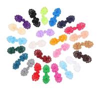 25 Pcs Chinese Style Buttons Cheongsam Fasteners | Predefined Loops, Seven-bead Dual-loop Design, Polypropylene Fibre, Quick Attachment, Suitable for Sweaters and Color