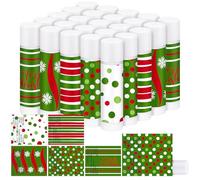 25 Pcs Christmas Peppermint Flavor Lip Balms Gifts Bulk Mini Peppermint Candy Flavor Moisturizing Lip Balms Elf Xmas Christian Party Favors Xmas Stocking Stuffer Bulk for Women Coworker Staff Employee