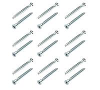 25 Pcs Confirmat Screws,M7 x 50mm, Silver Hex Socket Drive Countersunk Self-Tapping Furniture Connecting Screw Set, Screws Sturdy and Easy-to-Install