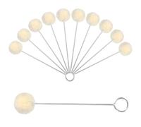 25 Pcs Daubers Ball Brush Leather Dye Tool with Metal Handle Leather Dye Applicator Balls Dauber Dyeing Applicator for Dying Staining DIY Crafts Projects Shoe Shine Polish Metal Handle