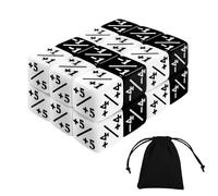25 Pcs Dice Counter Set, Token Dice, Loyalty Dice Compatible with MTG CCG, Card Game Accessories with Velvet Pouch for Tabletop Games, Parties, Family Gatherings (Black, White)