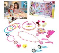 25 PCS Disney Soy Luna Gift Set Trolls Hair Accessories, Baby Little Girls Hair Clips, Rings, Necklaces, Comb, Mirror, Bangles, Hair Bands, Clic Clacs, Alice Band for kids Daily Braiding, Styling