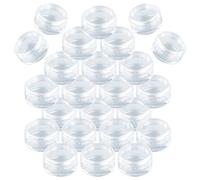25 Pcs Empty Plastic Cosmetic Jars, 5ml Sample Pots Bottles with Clear Lids