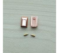 25 Pcs End Tips Tip Rectangle Style For Buckle Sewing Craft Zipper Pull Tap Repair Bag Luggage Travel Rose-gold