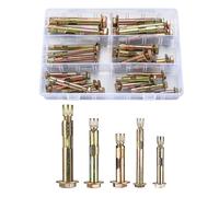 25 Pcs Expansion Bolts, Anchor Bolts Drywall Anchor Raw Plugs and Screws, M6 M7 M8 M10 Concrete Bolts Cavity Wall Fixings for Wall Brick Masonry Plasterboard Plugs Hollow Door Fixings Anchors Plugs