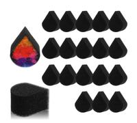 25 Pcs Face Paint Sponges Water Droplet Shape Face Painting Make Up Sponges Skin-Friendly Faces Painting Supplies for Valentine's Day Gifts, Halloween, Artwork(Black)